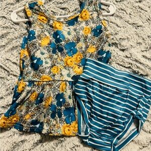 Blue girls bummie short outfit! SUPER CUTE & soft! BRAND NEW!